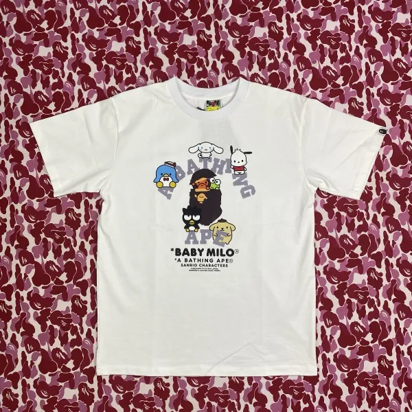 A Bathing Ape x Sanrio Baby Milo Collaboration Graphic T-Shirt White - 8