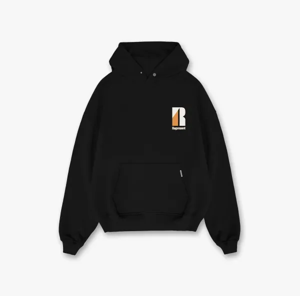 Represent Logo Hoodie Black - 1