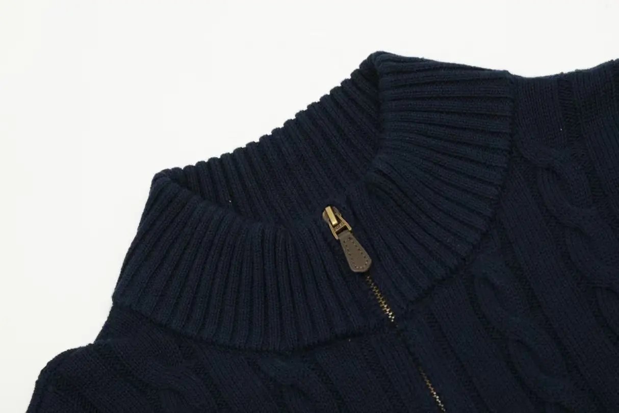 Ralph Lauren Cable Knit Half-Zip Sweater Ivory - 6