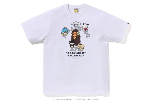 A Bathing Ape x Sanrio Baby Milo Collaboration Graphic T-Shirt White - 1