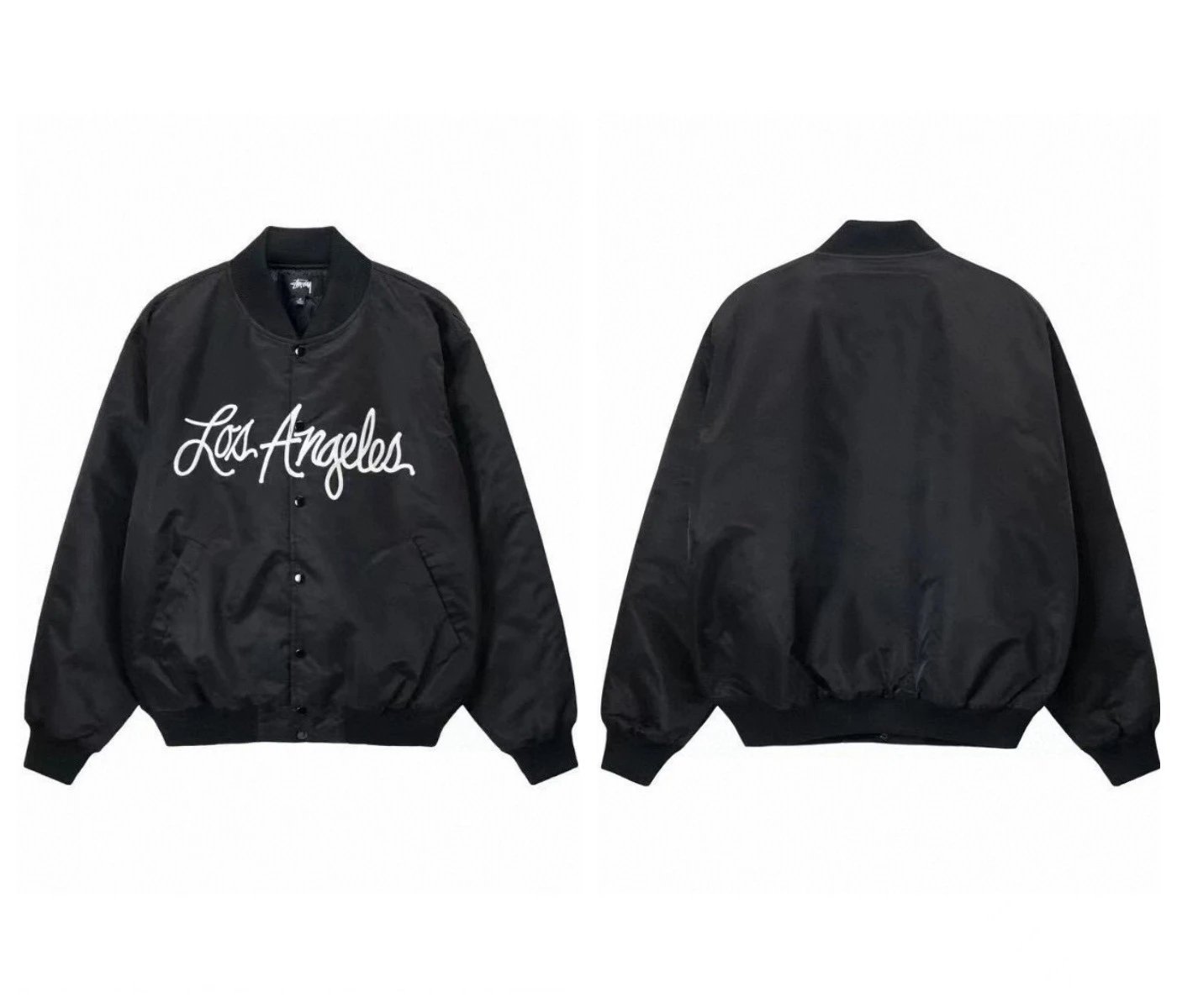 Black 8 Embroidered Baseball Jacket photo 6