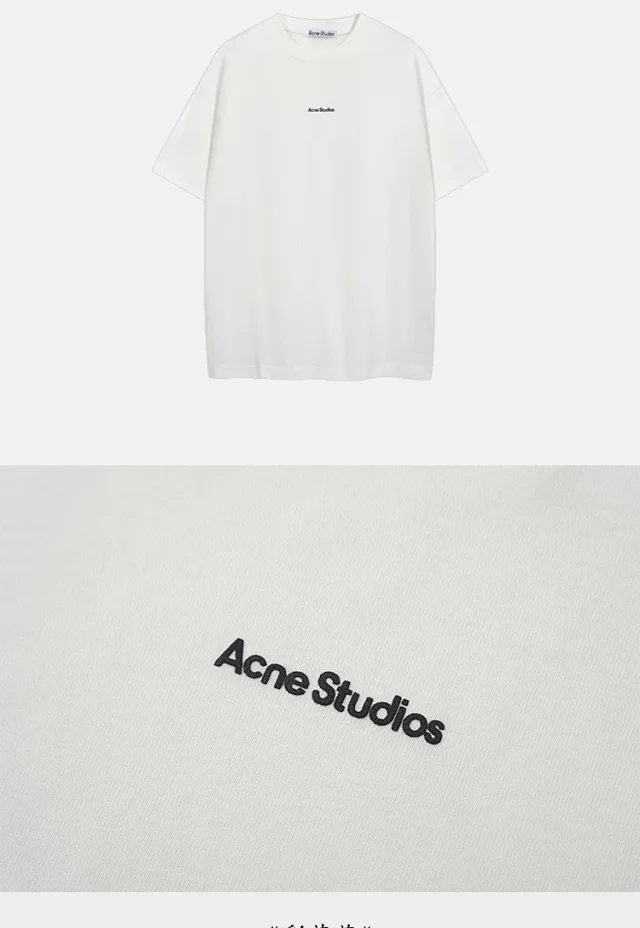 Acne Studios T-Shirts Logo Print T-Shirt product detail image 17