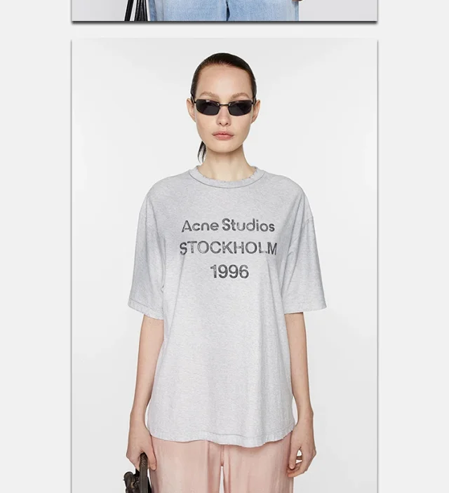 Acne Studios T-Shirts Logo Print T-Shirt product detail image 36