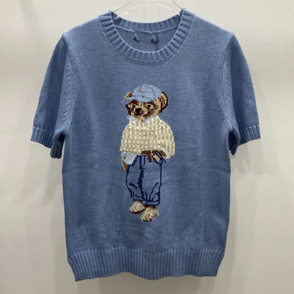 Ralph Lauren Polo Bear Knit Sweater Blue - 1