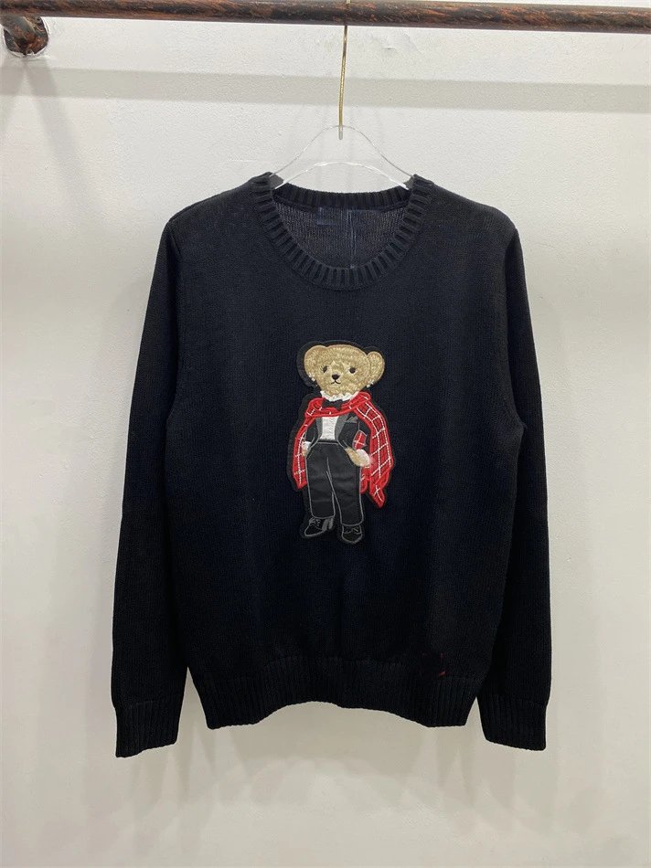 Ralph Lauren Polo Bear Embroidered Pink Sweater - 9