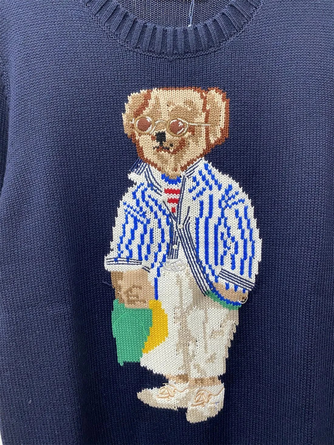 Ralph Lauren Polo Bear Embroidered Pink Sweater - 23