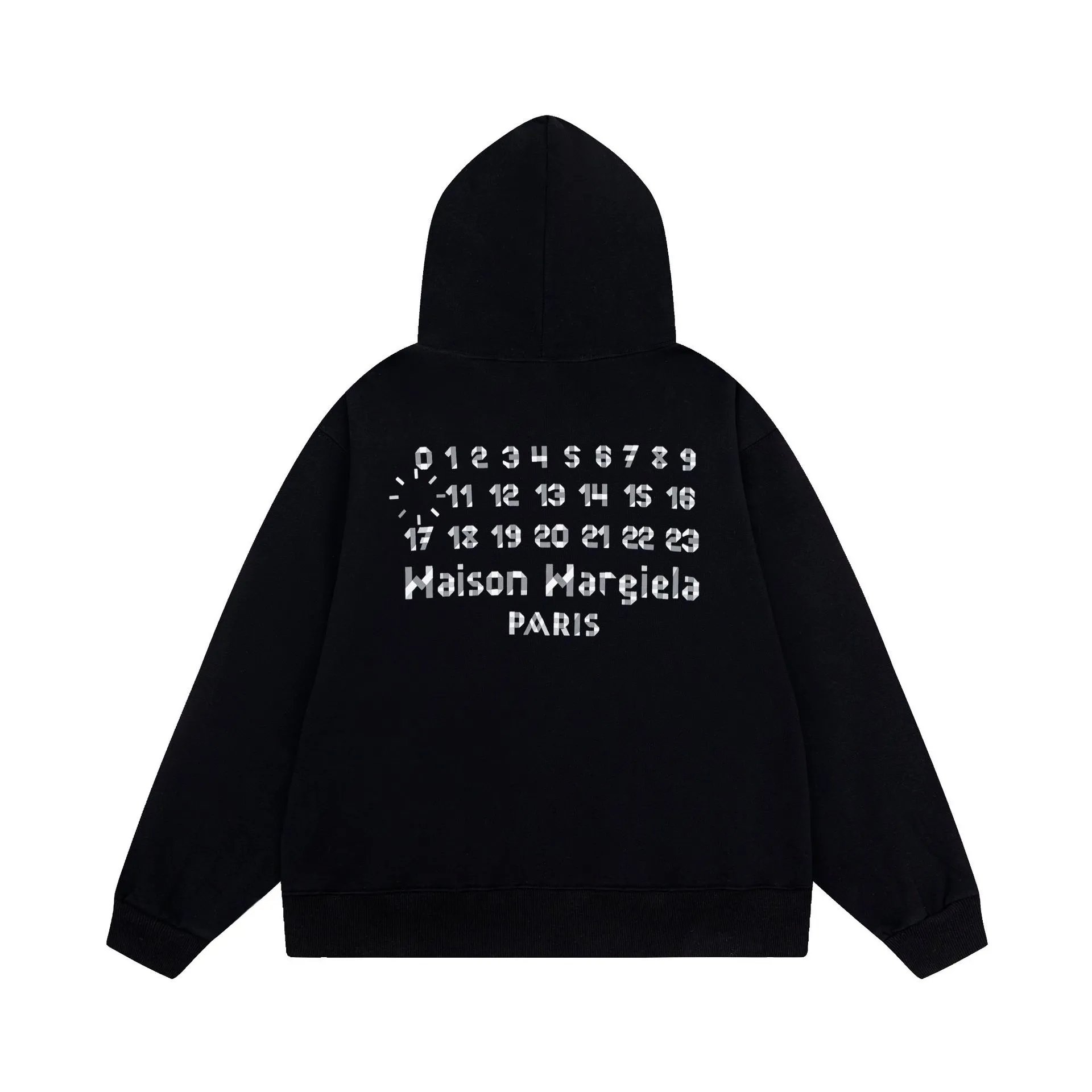 Maison Margiela Hoodies & Sweatshirts Numeric Logo Hoodie — FED-M17 Black