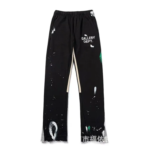 Gallery Dept. Paint Splatter Sweatpants Black - 1