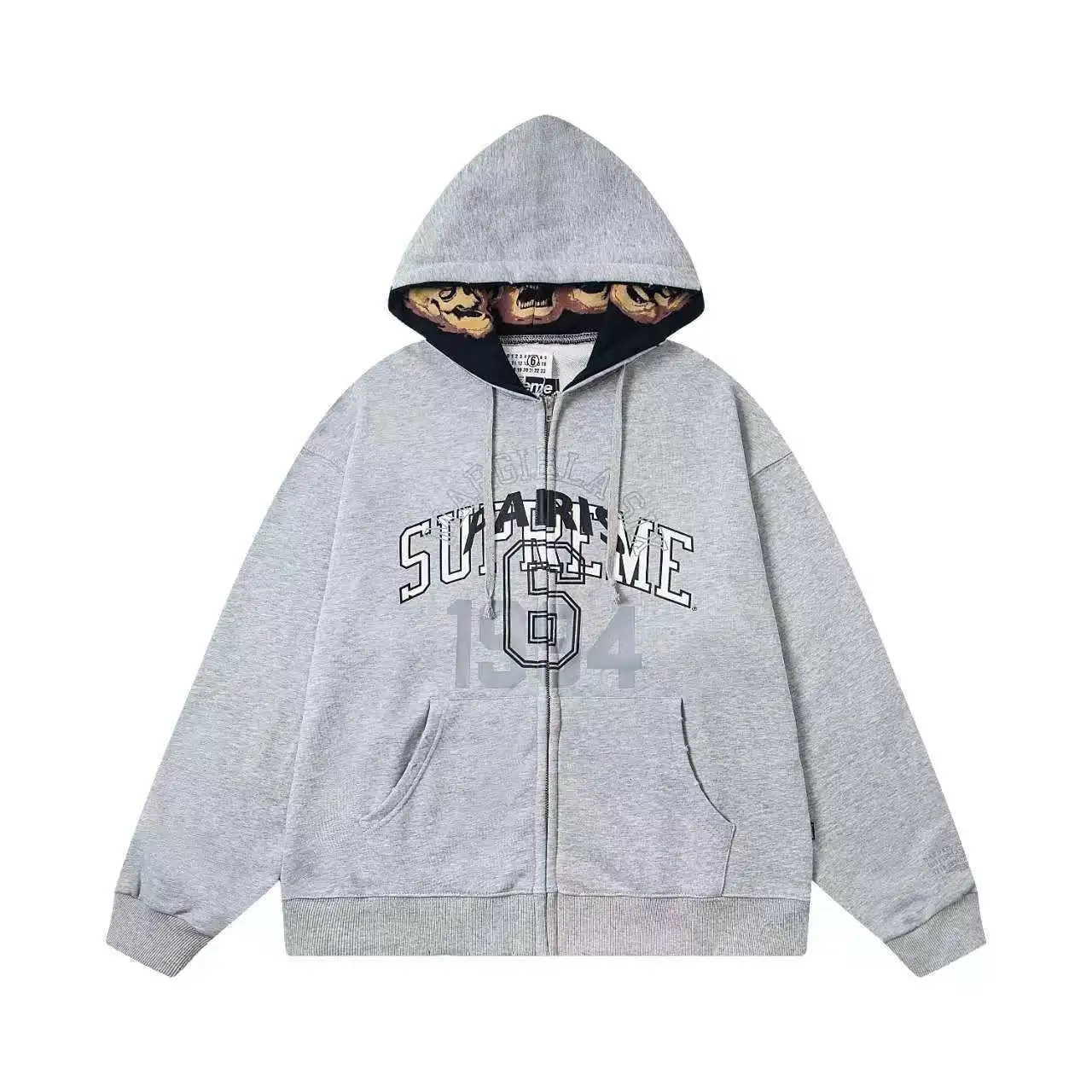 Maison Margiela Hoodies & Sweatshirts Numeric Logo Hoodie — FED-M33 Grey