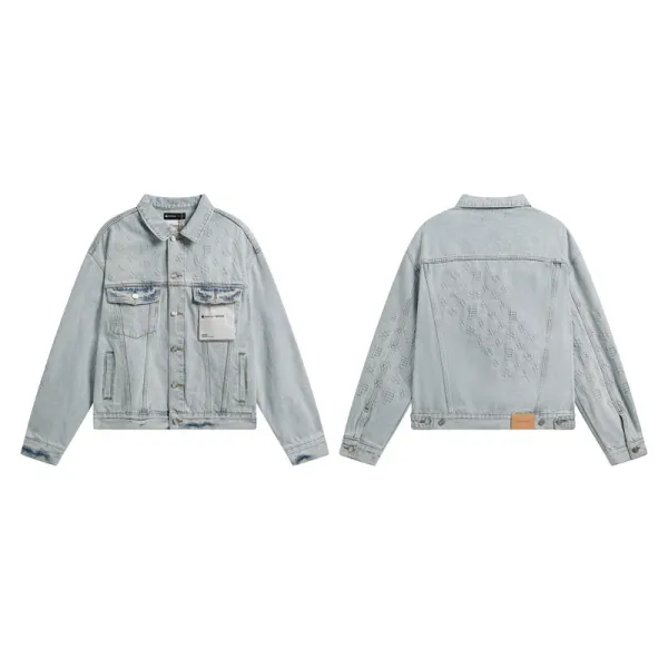 Off-White x Levi's Embroidered Denim Jacket Light Blue Denim-Jacket - 1