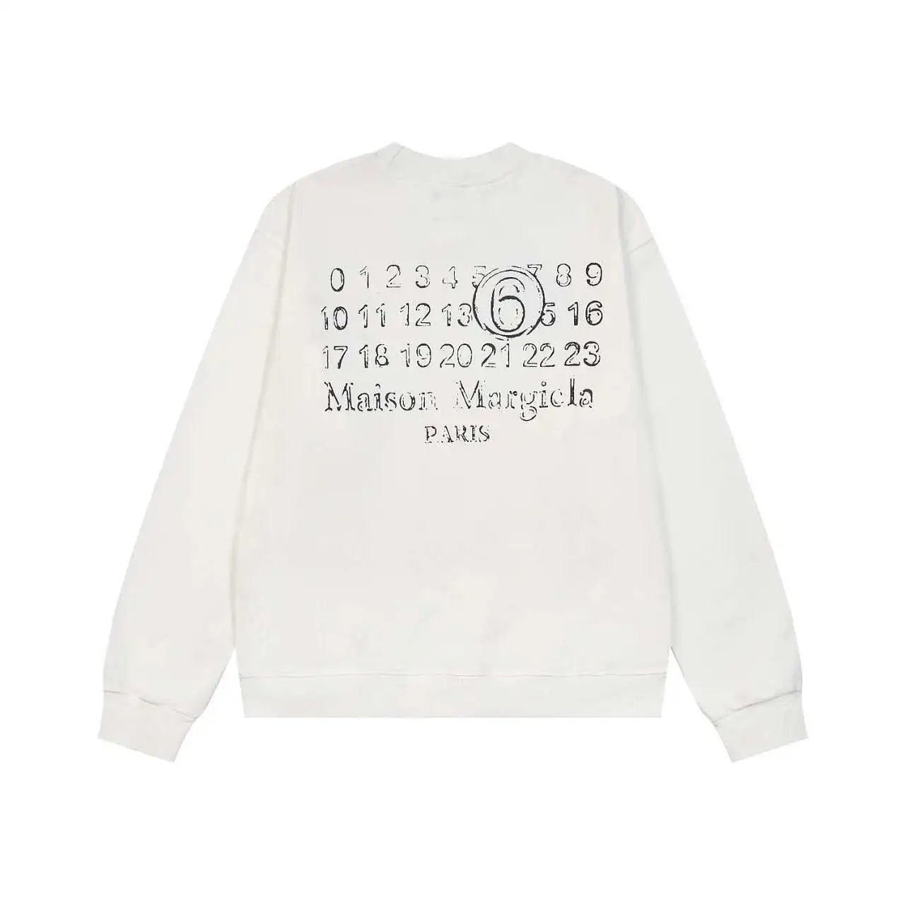 Maison Margiela Hoodies & Sweatshirts Numeric Logo Hoodie — FED-M23 White