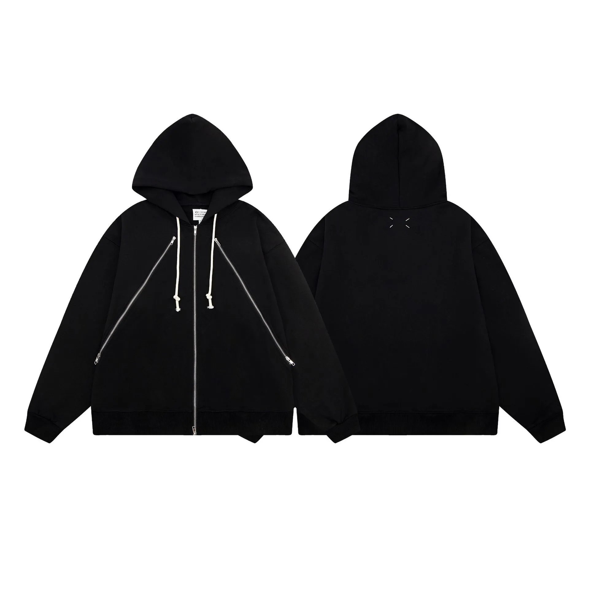 Maison Margiela Hoodies & Sweatshirts Numeric Logo Hoodie — FED-M15 Black