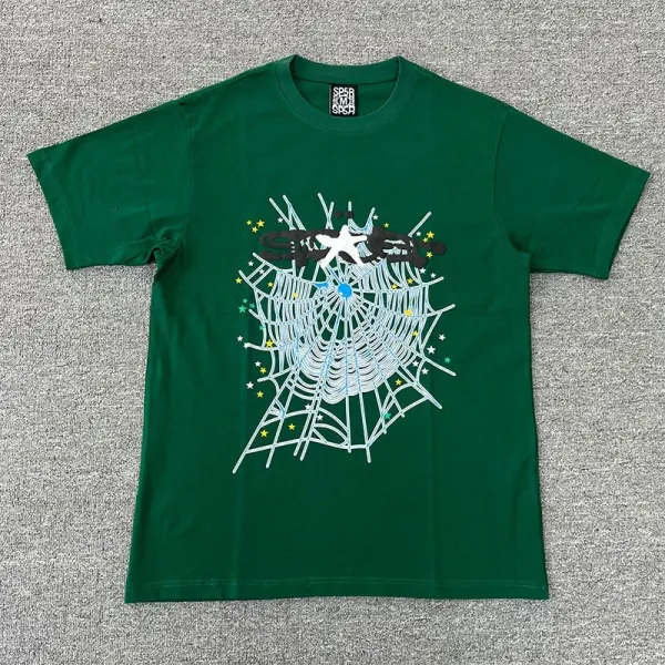 SPER Spider Web Graphic Green T-Shirt - 1