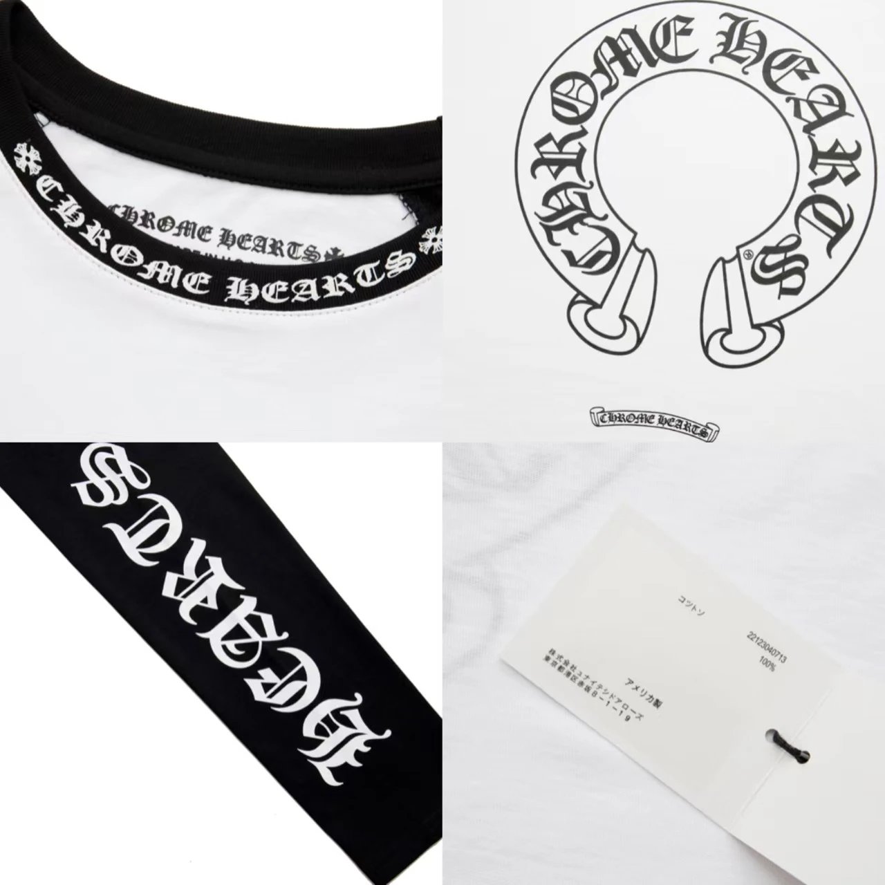 Chrome Hearts Long Sleeve T-Shirt Gray with Pink Logo - 15