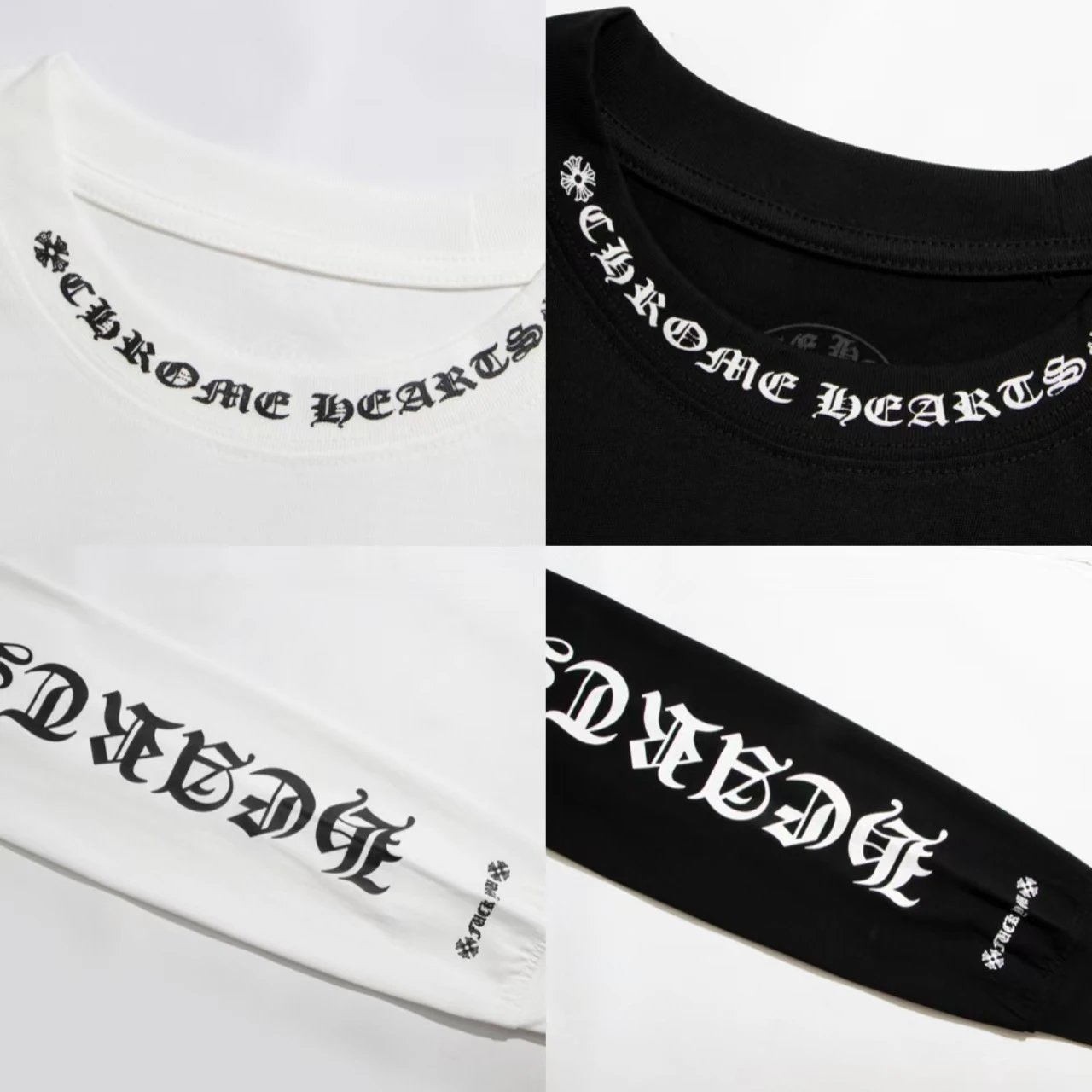 Chrome Hearts Long Sleeve T-Shirt Gray with Pink Logo - 23