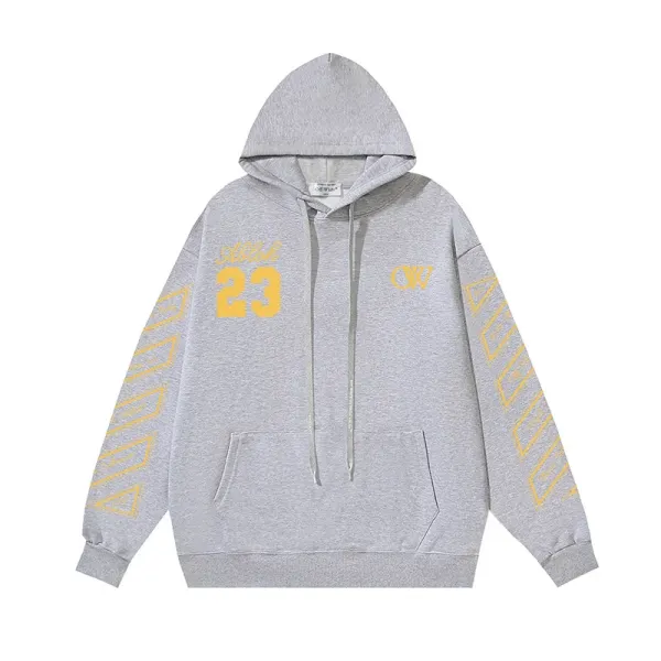OW x Nike Air Jordan 23 Gray Hoodie - 1
