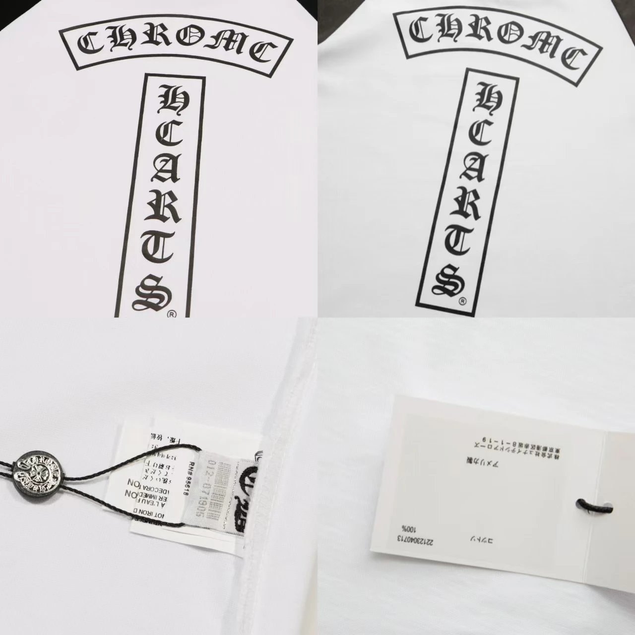 Chrome Hearts Long Sleeve T-Shirt Gray with Pink Logo - 13