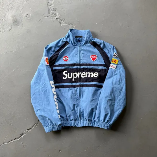 Supreme x Ducati Windbreaker Jacket Light Blue - 1