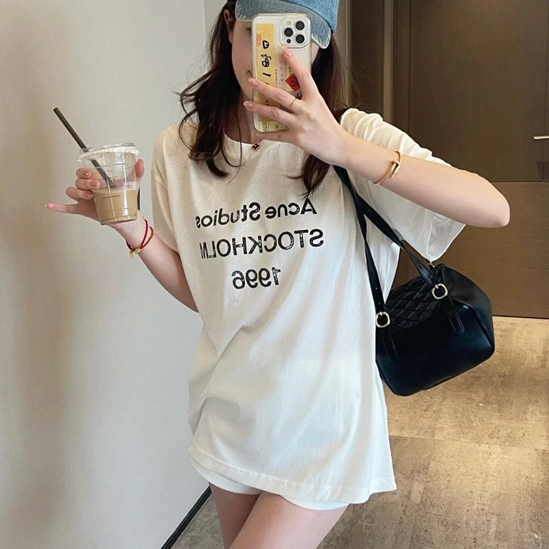 Acne Studios T-Shirts Logo Print T-Shirt image 3