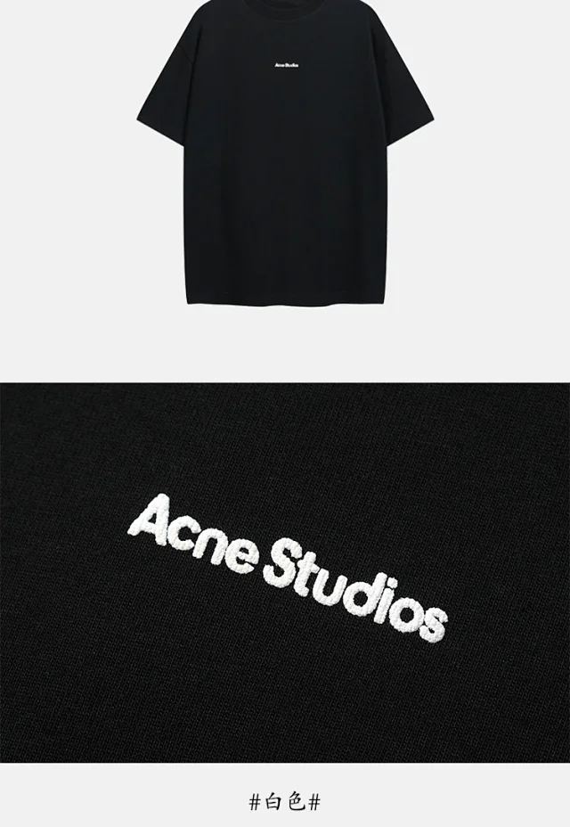 Acne Studios T-Shirts Logo Print T-Shirt product detail image 16