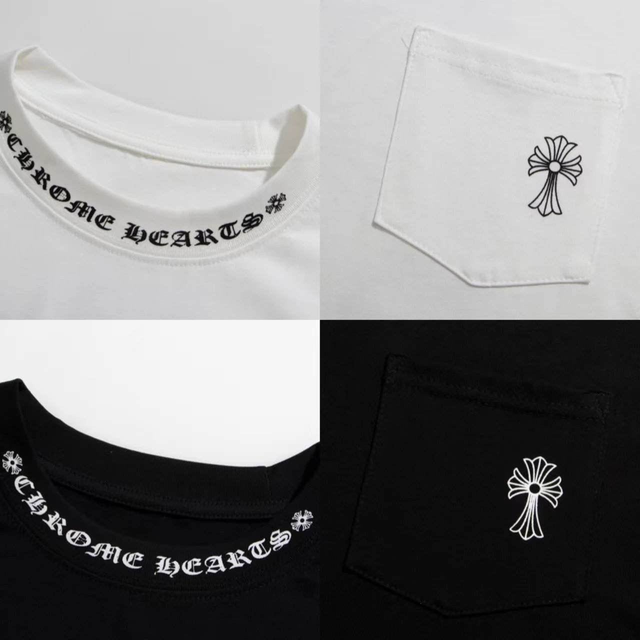 Chrome Hearts Long Sleeve T-Shirt Gray with Pink Logo - 19