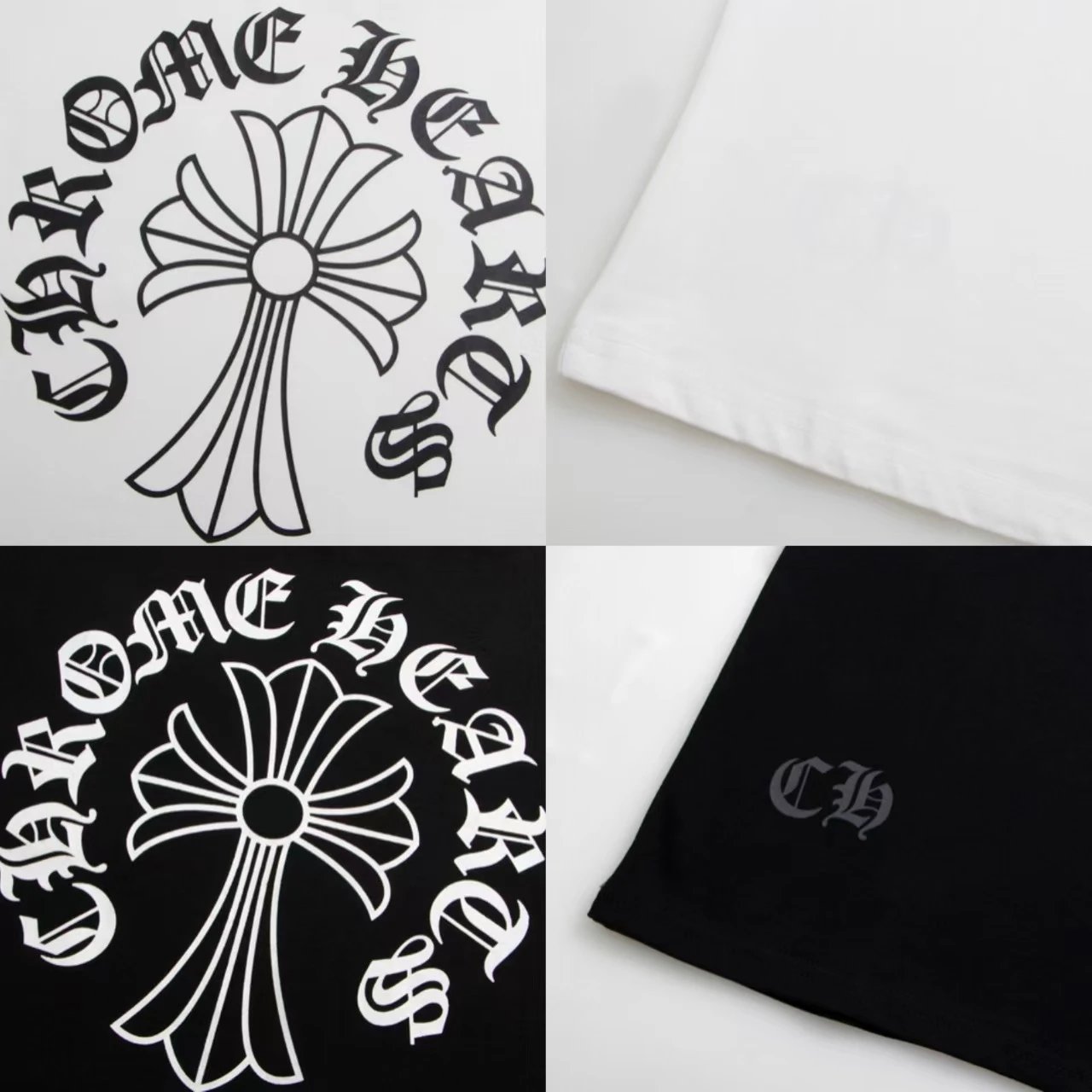 Chrome Hearts Long Sleeve T-Shirt Gray with Pink Logo - 21