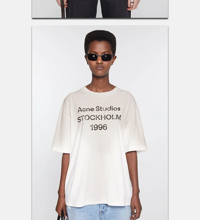 Acne Studios T-Shirts Logo Print T-Shirt product detail image 35