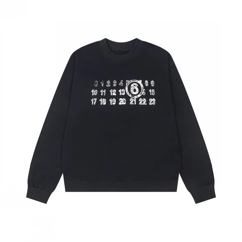 Maison Margiela Hoodies & Sweatshirts Numeric Logo Hoodie — FED-M25 Black