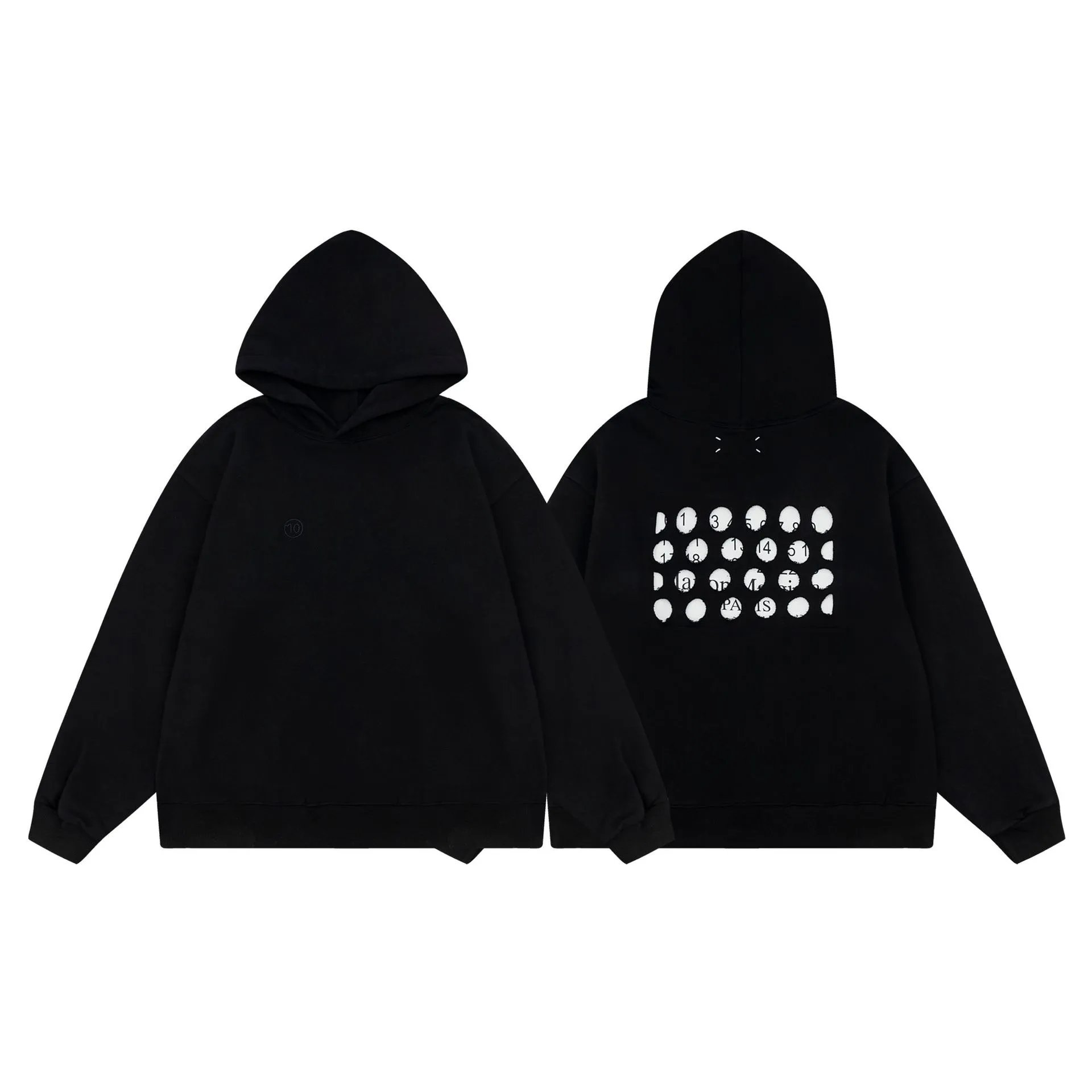 Maison Margiela Hoodies & Sweatshirts Numeric Logo Hoodie — FED-M06 Black