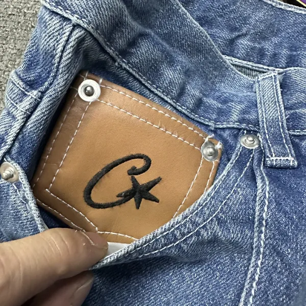 Chrome Hearts x Levi's Star Embroidered Straight-Leg Jeans Blue - 29