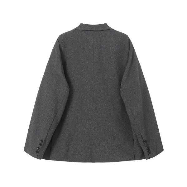 Wet Done Structured Blazer Gray Outerwear - 8