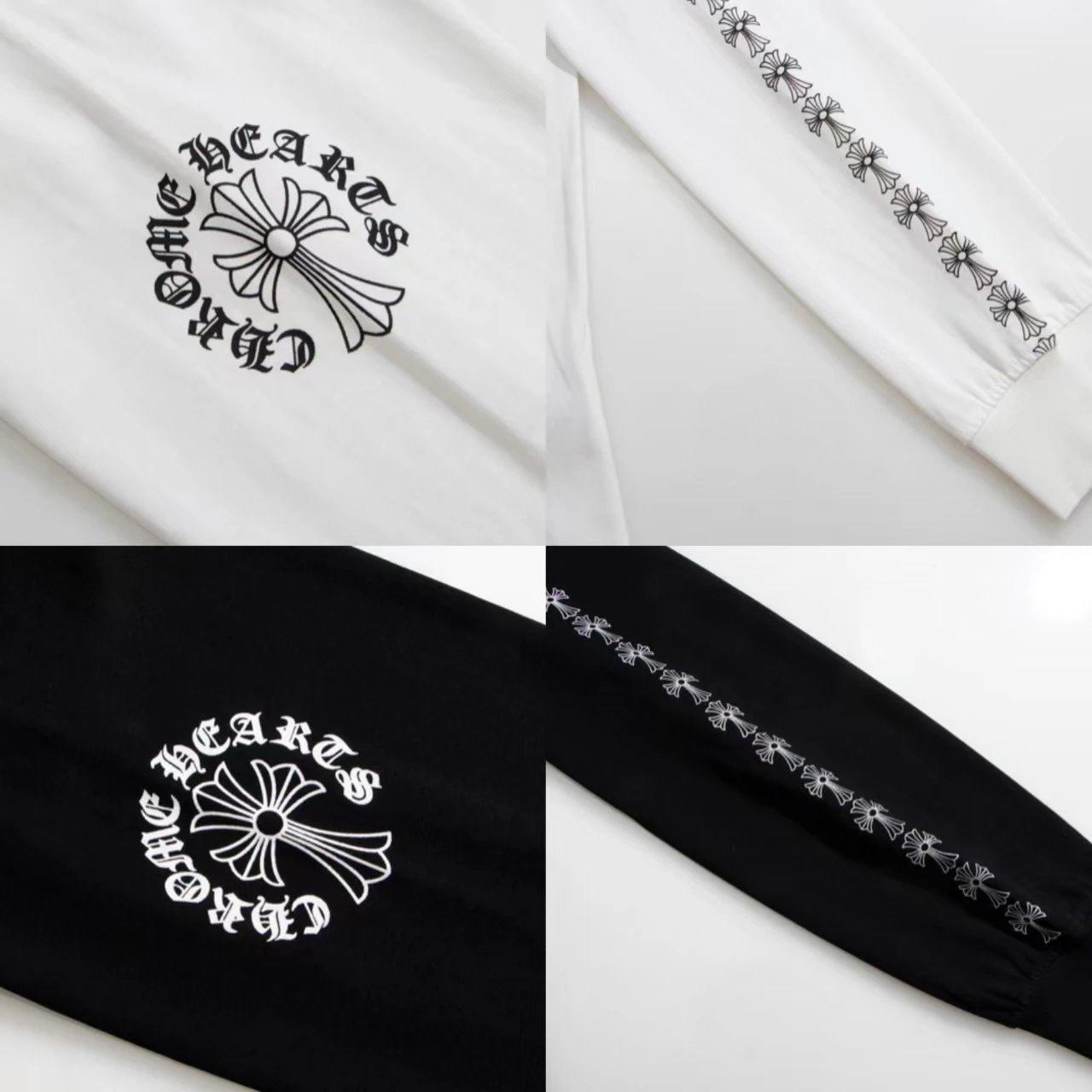 Chrome Hearts Long Sleeve T-Shirt Gray with Pink Logo - 20