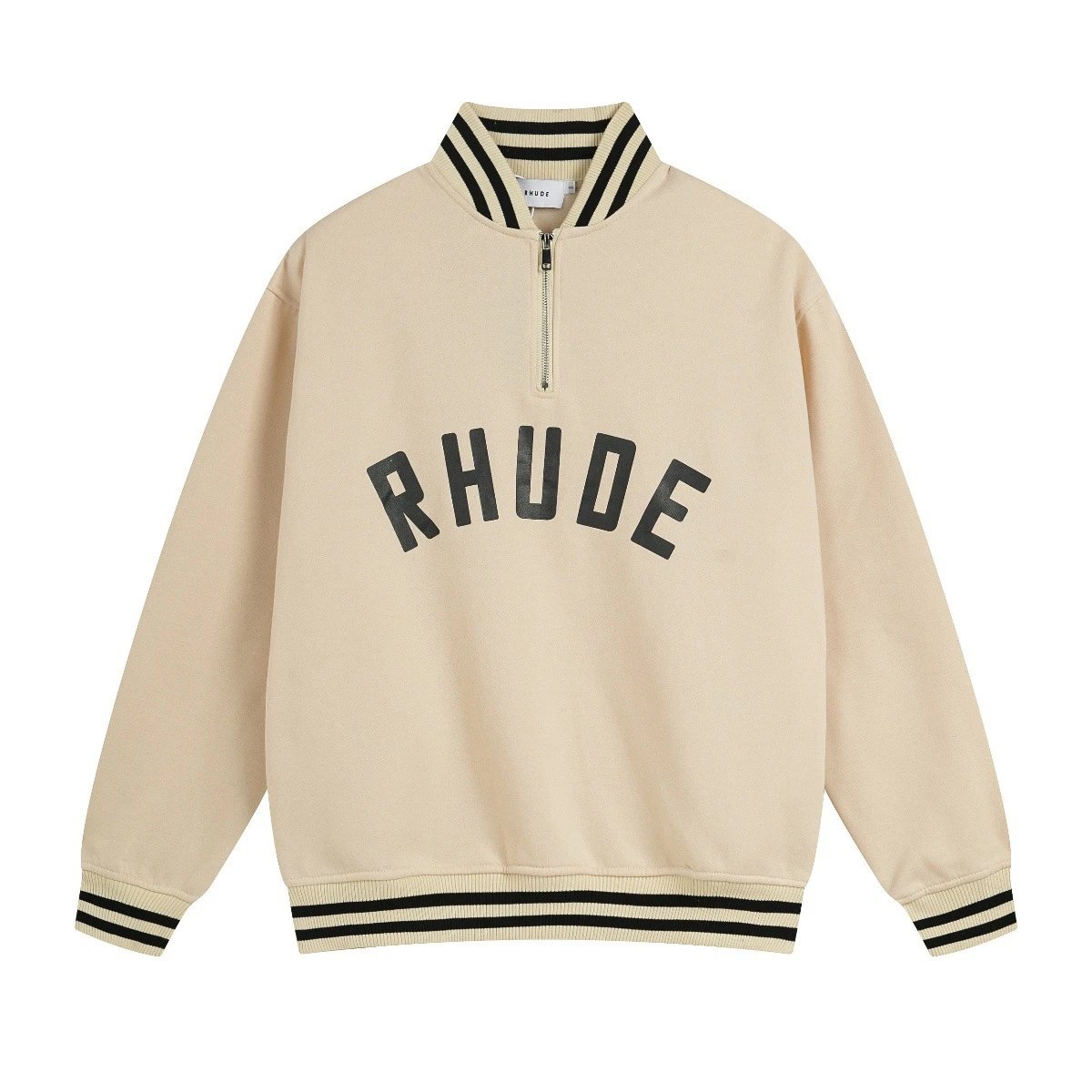 Letter Fleece Half Zip Sweatshirt and Pants Set photo 5
