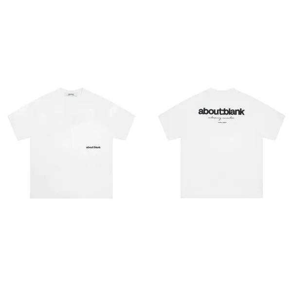 About:Blank Minimalist Logo T-Shirt White - 1