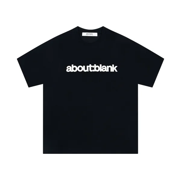 About:Blank Logo Graphic T-Shirt Black - 1