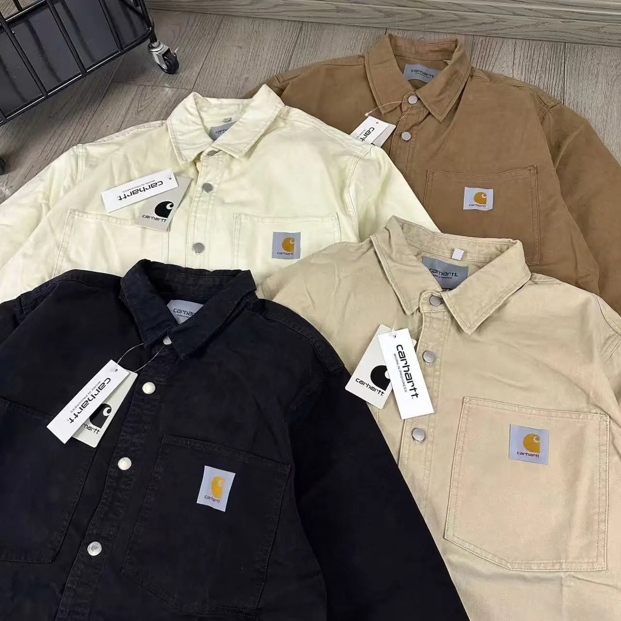 Carhartt WIP Chore Coat Brown Shirt - 6