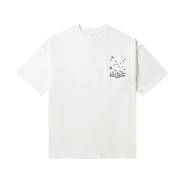Maison Margiela Tabi Pocket Print White T-Shirt - 1