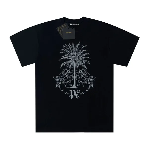 Palm Angels Palm Tree Crest Black T-Shirt - 1