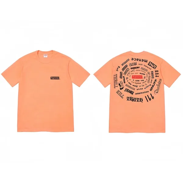 Supreme Word Cloud T-Shirt Orange - 1