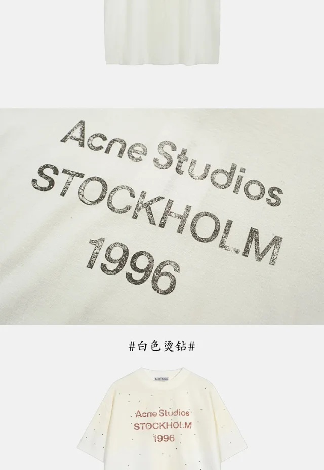 Acne Studios T-Shirts Logo Print T-Shirt product detail image 10