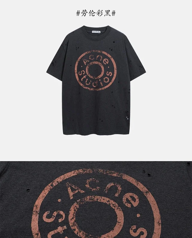 Acne Studios T-Shirts Logo Print T-Shirt product detail image 19