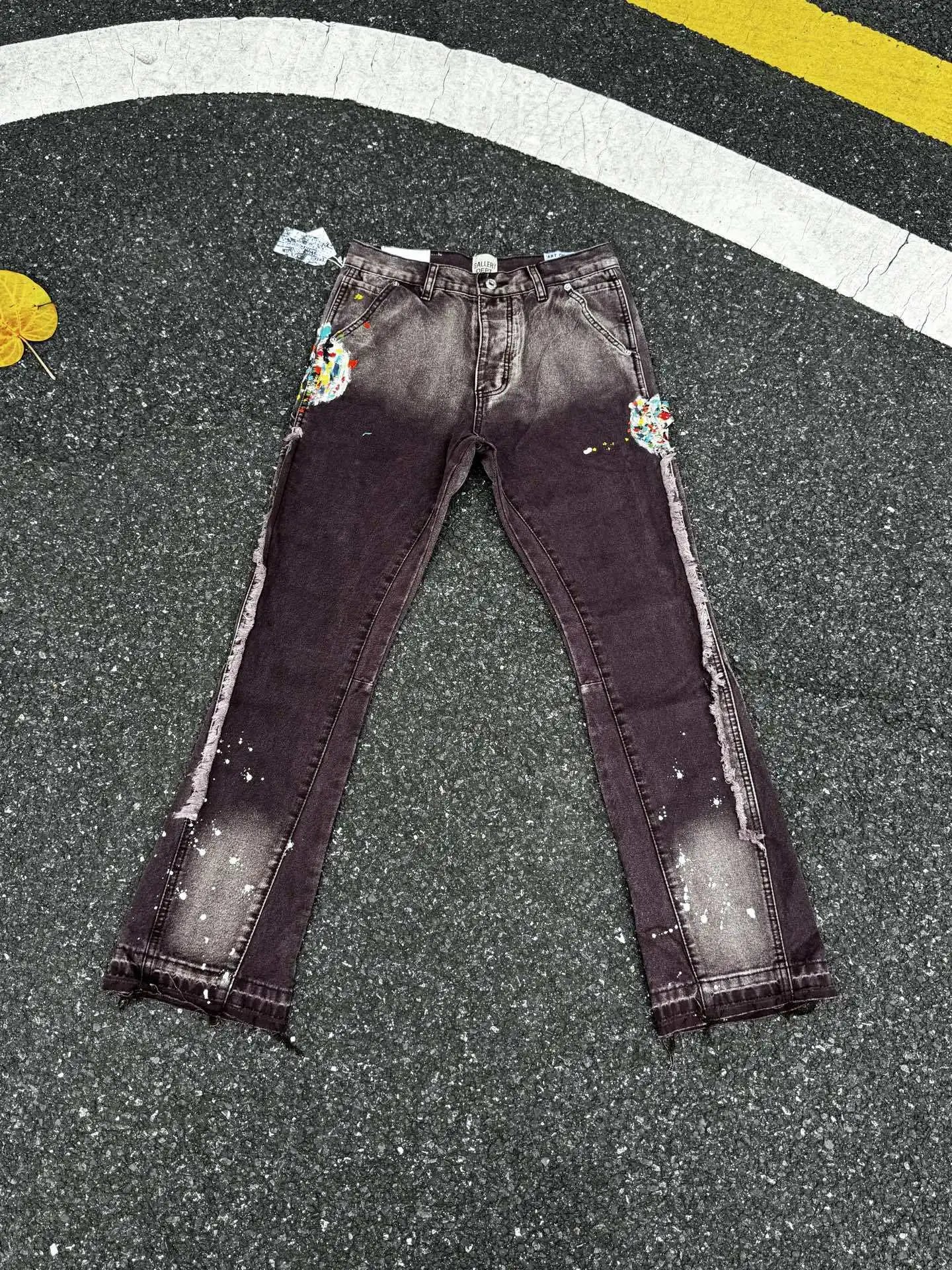 Splatter-Painted Denim Flared Jeans photo 3