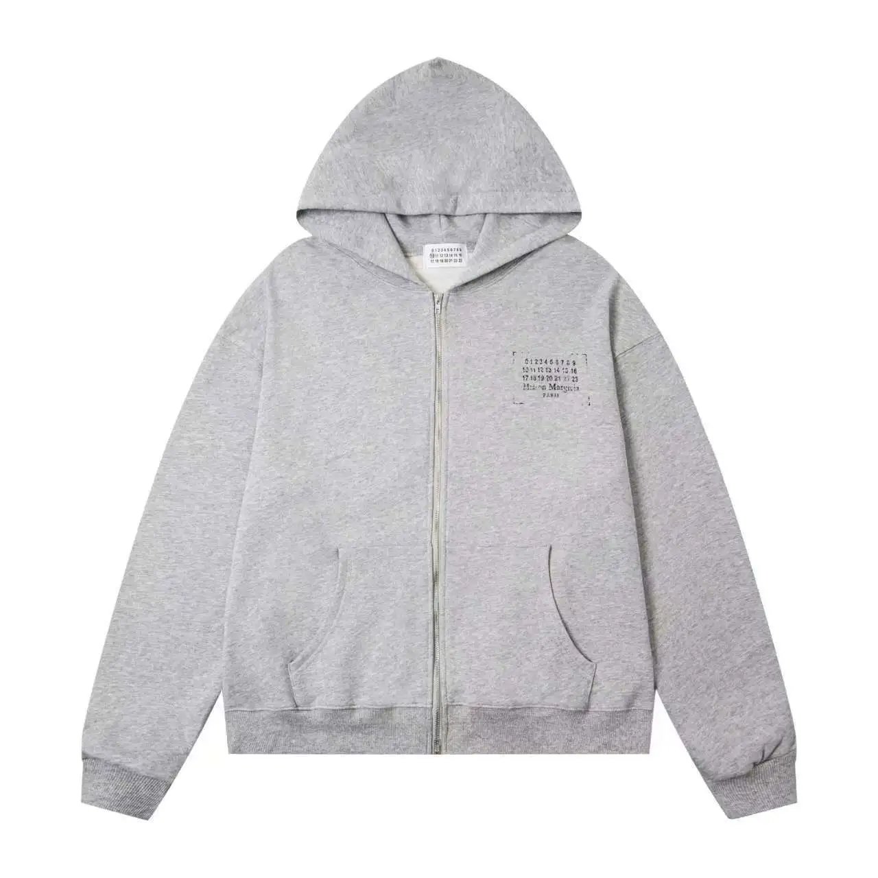 Maison Margiela Hoodies & Sweatshirts Numeric Logo Hoodie — FED-M35 Light Grey