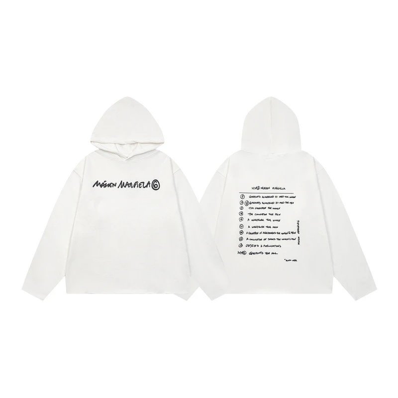 Maison Margiela Hoodies & Sweatshirts Numeric Logo Hoodie — FED-M30 White