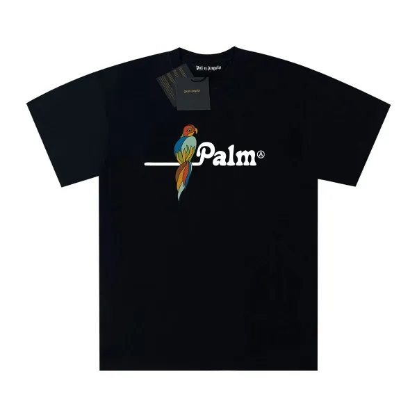 Palm Angels Parrot Logo Black T-Shirt - 1