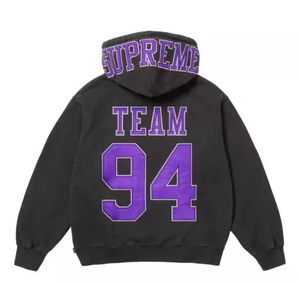 Supreme Team 94 Hoodie Black/Purple - 1
