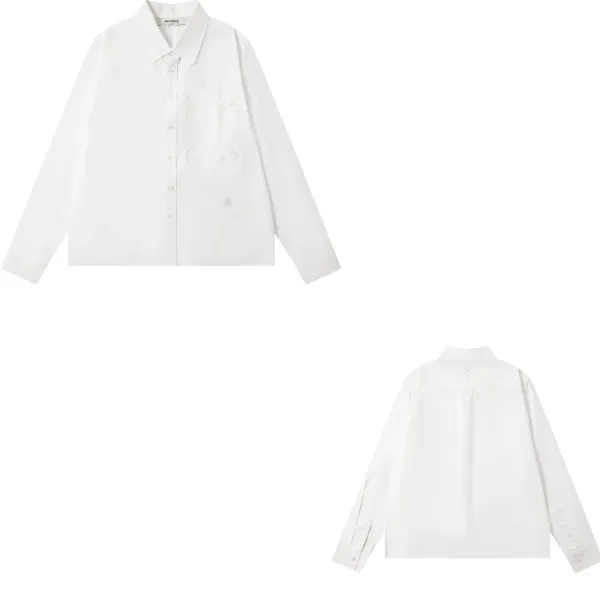 Design Classic Cotton Shirt White Tops Shirt - 1