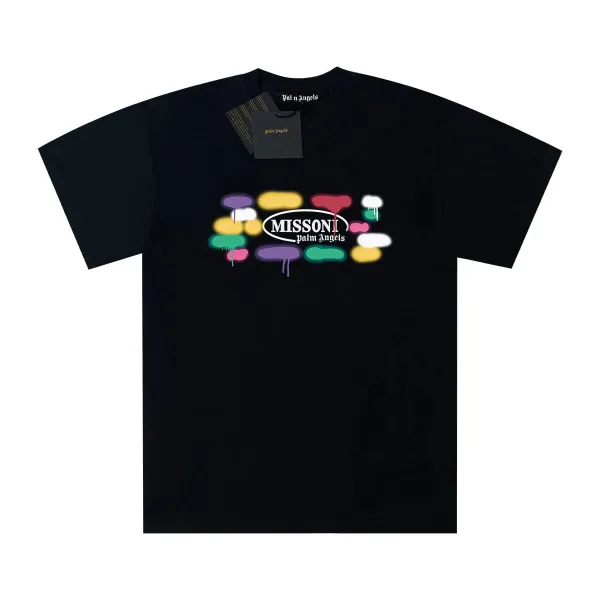 Missoni x Palm Angels Color Drip Graphic T-Shirt Black - 1