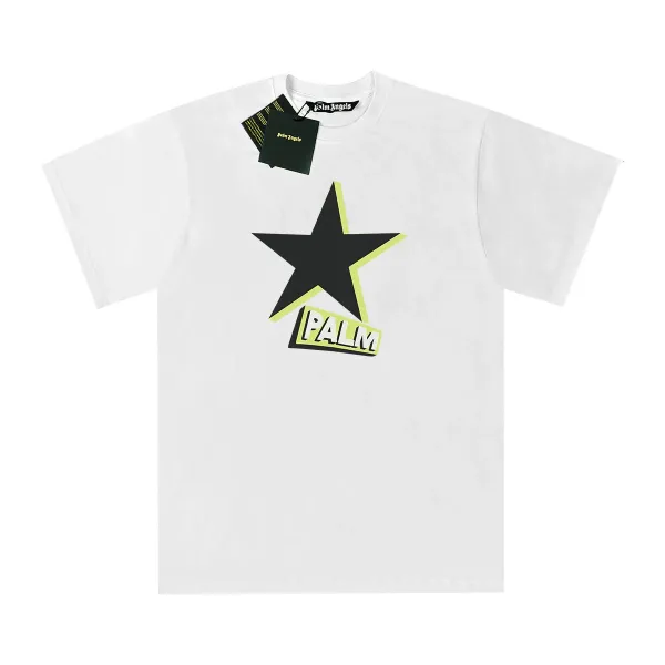 Palm Angels Star Logo White T-Shirt - 1