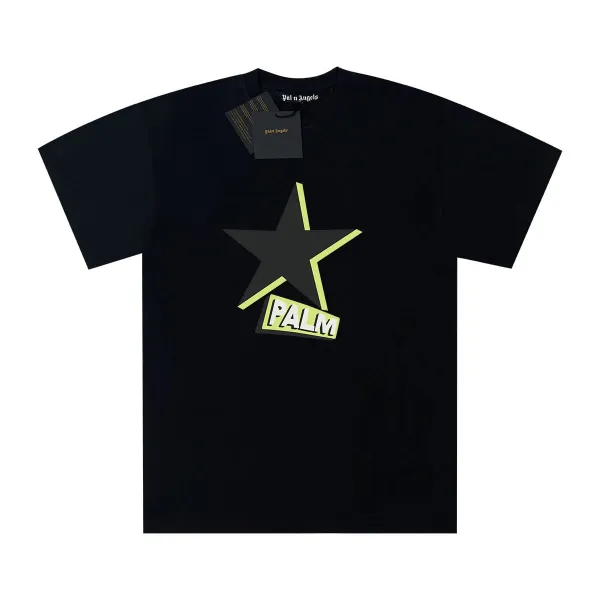 Palm Angels Star Logo Black T-Shirt - 1